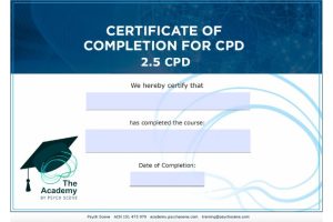 Certificate of completion for CPD